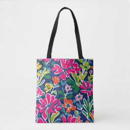 Bolsa Tote Saco de toalha floral brilhante