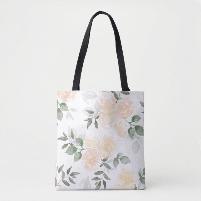 Bolsa Tote Saco de toalha florescente do jardim (Frente)