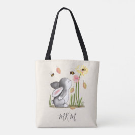 Bolsa Tote Saco de toalha monograma em branco