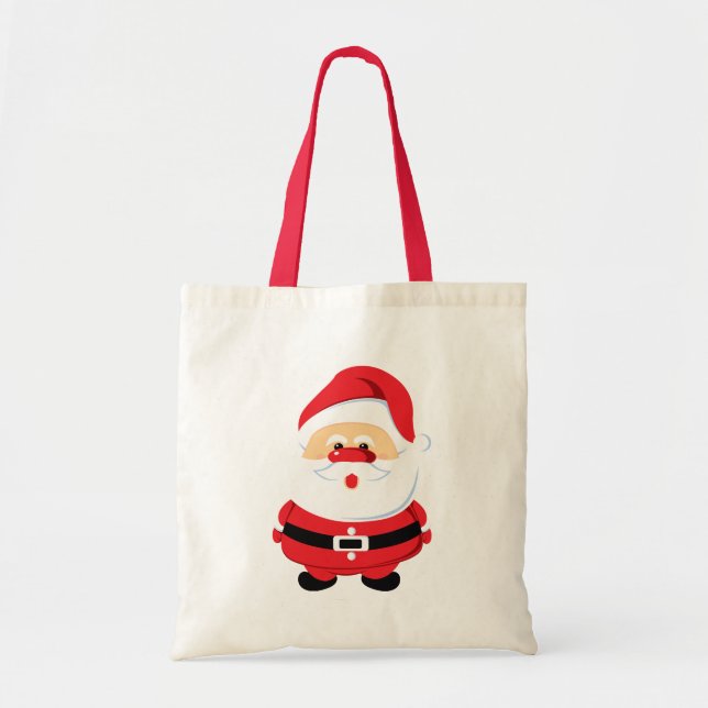 Bolsa Tote Saco de toalha personalizado do Pai Natal (Frente)