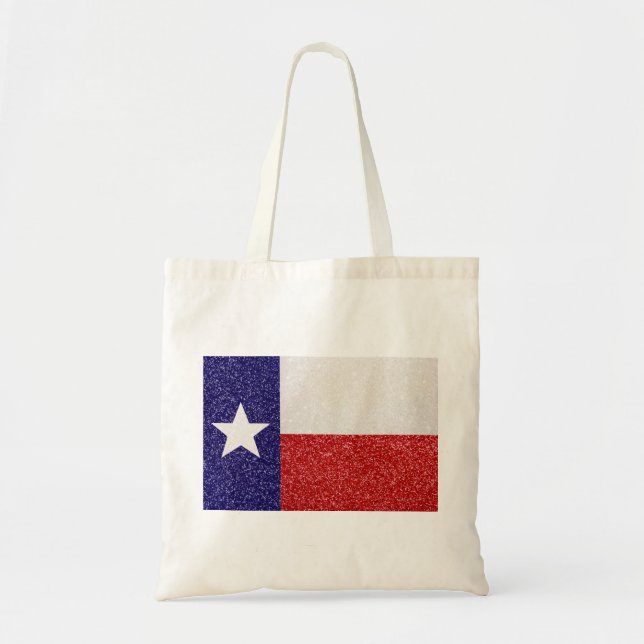 Bolsa Tote Saco de toalha reutilizável com bandeira do Texas (Frente)