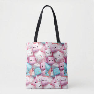 Bolsa Tote Saco de toalha rosa-branca