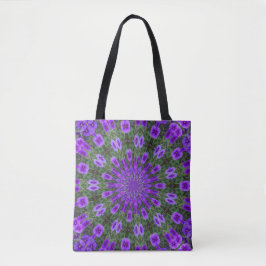Bolsa Tote Saco de toalhas de caleidoscópio roxo