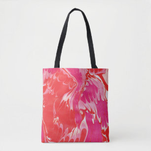 Bolsa Tote Saco de Toalhas de Marble da Feliz Vermelha