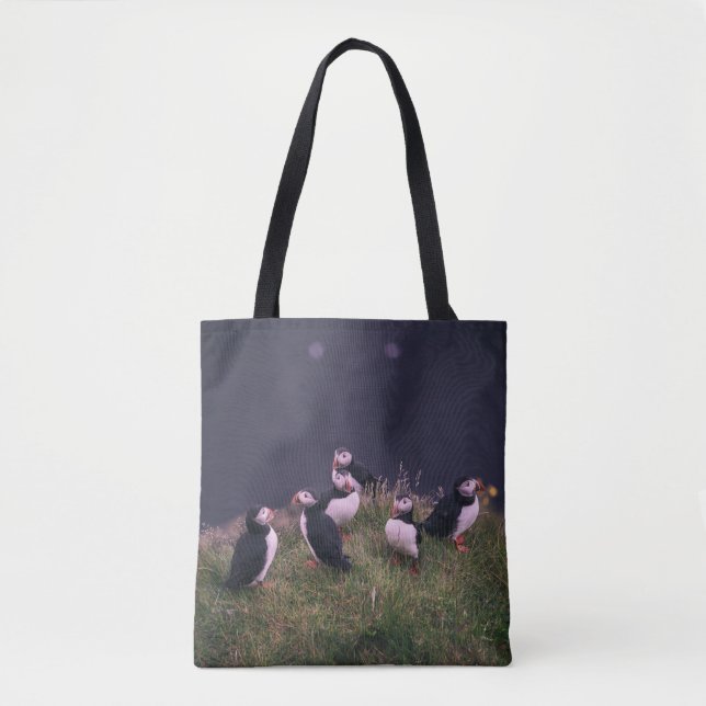 Bolsa Tote Saco de Toalhas de Puffins Atlânticos (Frente)