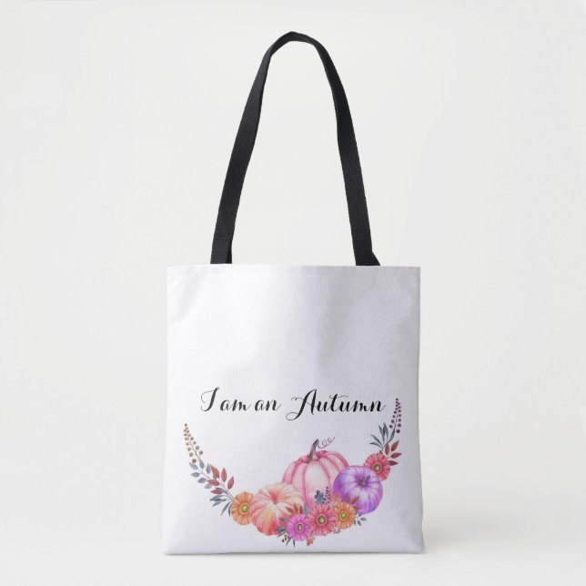 Bolsa Tote saco de toalhas de queda com abóboras (Frente)