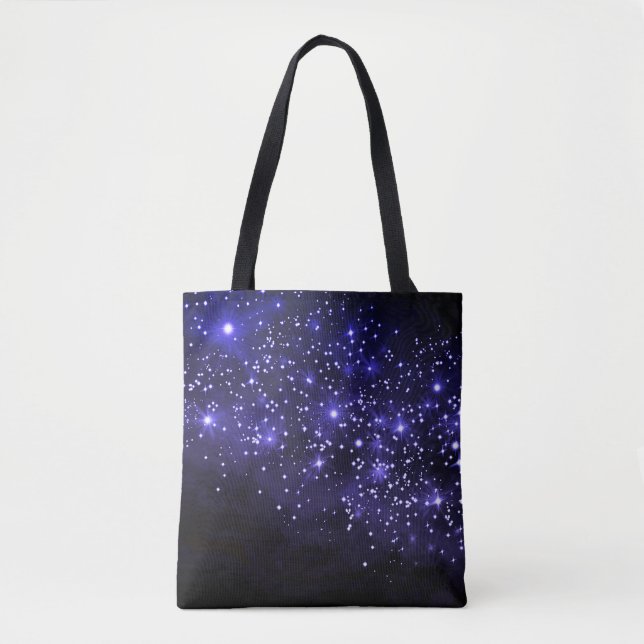 Bolsa Tote Saco de Toia Azul-Crepúsculo da Meia-Noite (Frente)