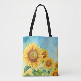 Bolsa Tote Saco de Toia de Girassol Artístico