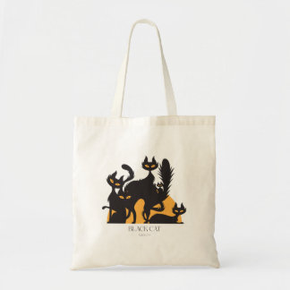 Bolsa Tote Saco de Toia de Halloween da Black Cat Society
