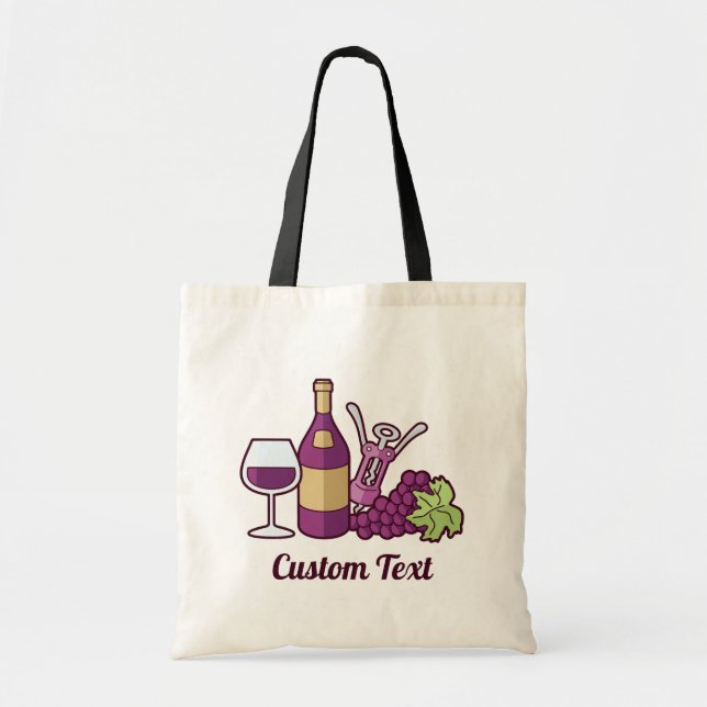 Bolsa Tote Saco de Toia de Vinho Vermelho (Frente)