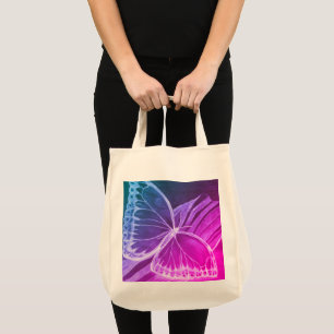 Bolsa Tote Saco de Toia do Comprador de Borboletas Roxo