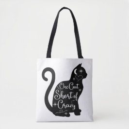 Bolsa Tote Saco de Toia do Dia das Bruxas de Gato Negro