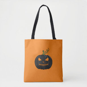 Bolsa Tote Saco de Toia do Dia das Bruxas Laranja com Abóbora