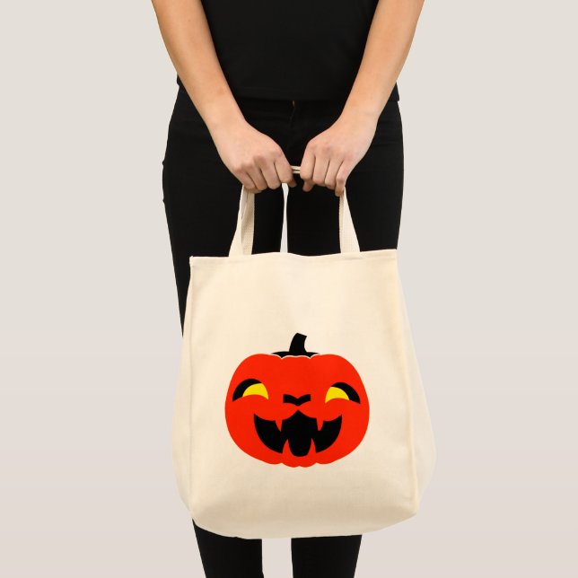 Bolsa Tote Saco de Toia do Halloween de Pumnkin (Frente (produto))