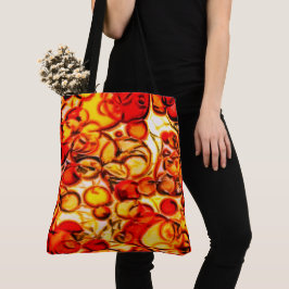 Bolsa Tote Saco de Toque "Abstrato Laranja Divertido e Cores