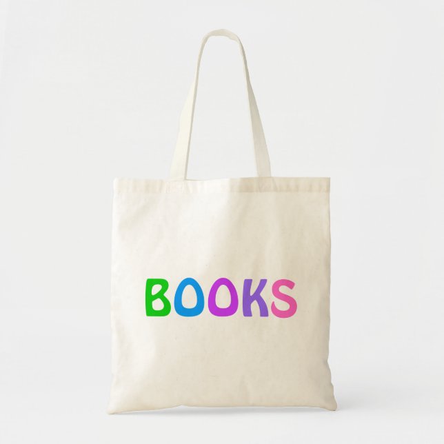 Bolsa Tote Saco de Toque BOOKS (Frente)