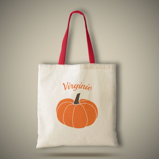 Bolsa Tote Saco de Toque de Abóbora (Pumpkin Tote Bag)