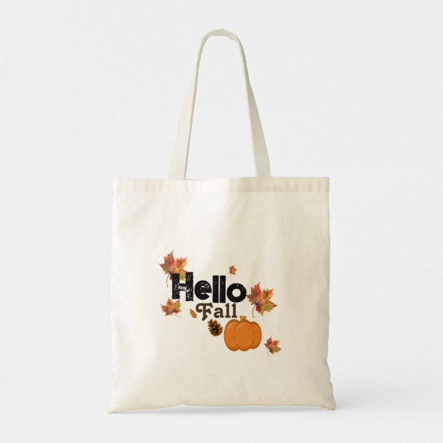 Bolsa Tote Saco de Toque de Abóbora (Verso)