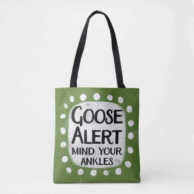 Bolsa Tote Saco de Toque de Alerta de Ganso (Frente)