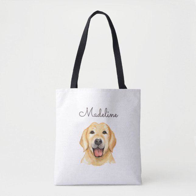 Bolsa Tote Saco de Toque de Cachorro Personalizado (Frente)