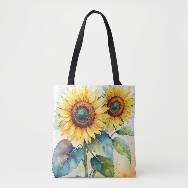 Bolsa Tote Saco de Toque de Canvas Sunshine Blooming (Frente)