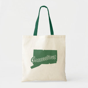 Bolsa Tote Saco De Toque De Forma De Connecticut Em Estado Ve