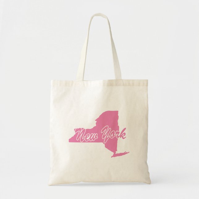 Bolsa Tote Saco de Toque de Forma do Estado de Nova Iorque (Frente)