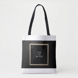 Bolsa Tote Saco de Toque de Frase Inspiracional