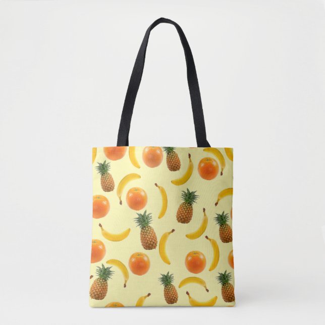 Bolsa Tote Saco de Toque de Fruta Tropical (Frente)
