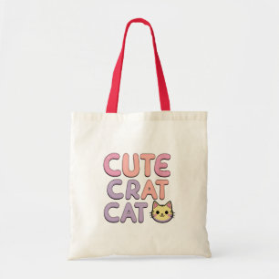 Bolsa Tote Saco de Toque de Gato de Cartoon