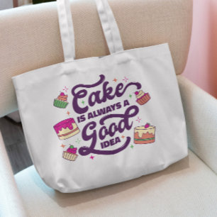 Bolsa Tote Saco de Toque de Letra de Bolo