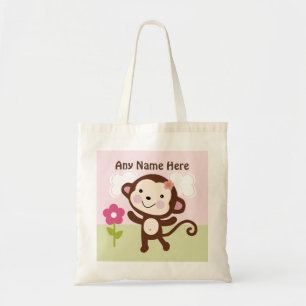 Bolsa Tote Saco de Toque de Macaco da Selva Personalizada
