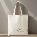 Bolsa Tote Saco de Toque de Madrinha de casamento Minimalista<br><div class="desc">Saco de tote projetado personalmente para madrinha de casamento com design moderna e minimalista.</div>