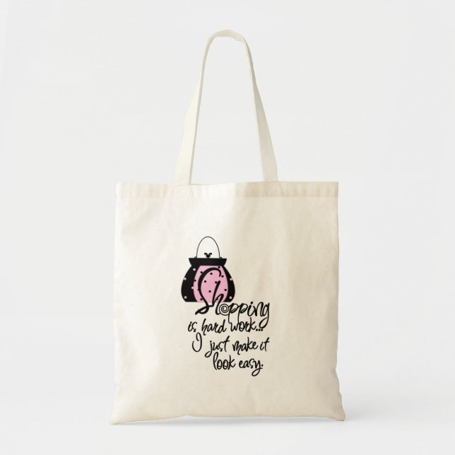Bolsa Tote Saco de Toque de Moda Rosa (Frente)