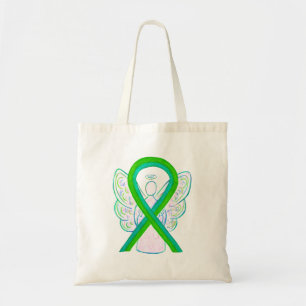 Bolsa Tote Saco de Toque de Sensibilização do Teal e do Verde