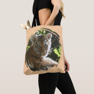 Bolsa Tote Saco de Toque de Tigre de Bebê