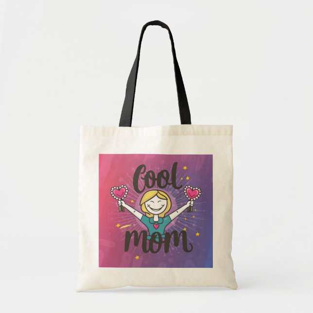 Bolsa Tote Saco de Toque do Dia de as mães da Mãe legal (Frente)