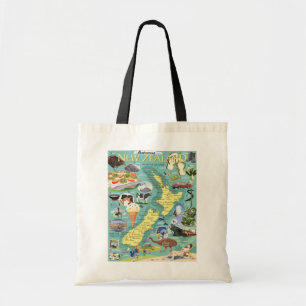 Bolsa Tote Saco de Toque do Mapa da Nova Zelândia