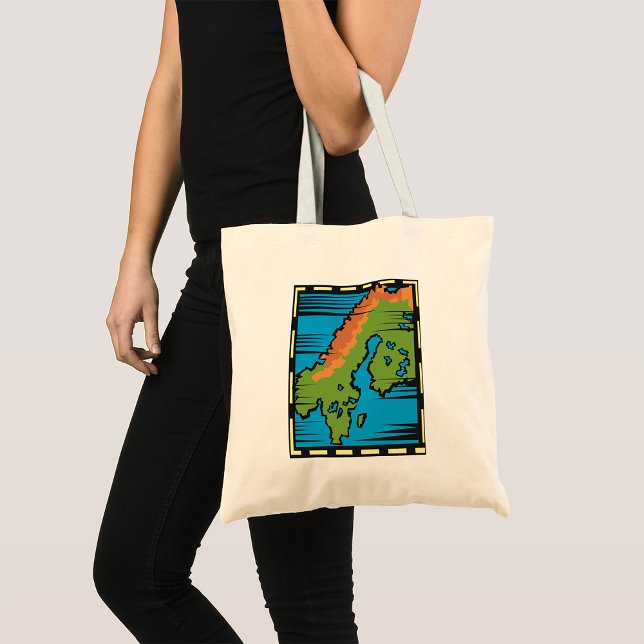 Bolsa Tote Saco de Toque do Mapa do País (Criador carregado)