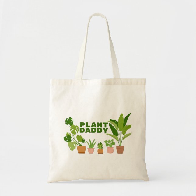 Bolsa Tote Saco de Toque do Pai da Planta | Presentes para pl (Frente)