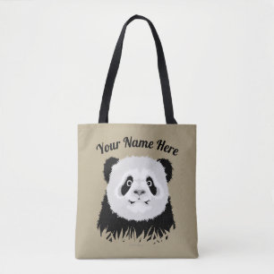 Bolsa Tote Saco de Toque do Urso de Panda
