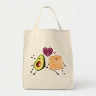 Bolsa Tote Saco de Toque Orgânico de Algodão Avocado