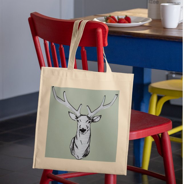 Bolsa Tote Saco De Toque Para Homens (Big Buck Antlers Tote Bag)