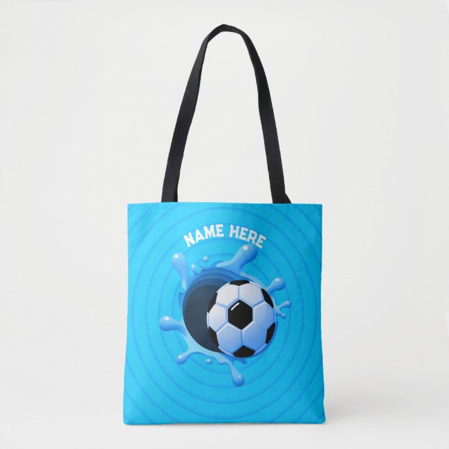 Bolsa Tote Saco de Toque Personalizado da Bola de Futebol (Frente)