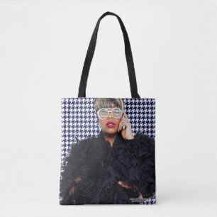Bolsa Tote Saco de Toque Preto e Branco