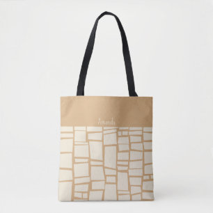 Bolsa Tote Saco de toques com padrão geométrico retrorreflect