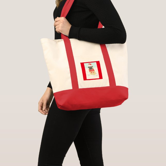 Bolsa Tote Saco de Toques de Neve (Frente (produto))