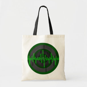 Bolsa Tote Saco de toques de orçamento verde redondo