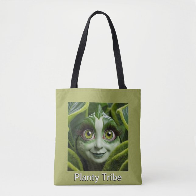 Bolsa Tote Saco de Toques de Planta (Frente)