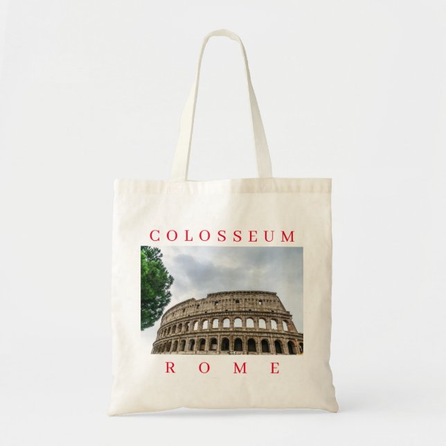 Bolsa Tote Saco de toques de vista Colosseum de Roma (Frente)